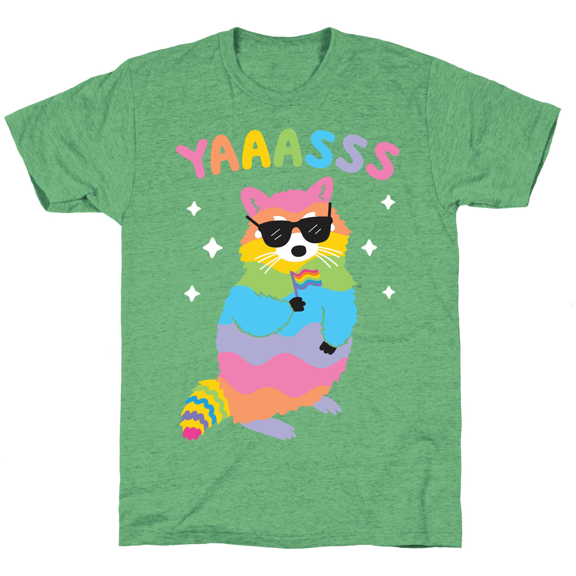 Yas Rainbow Raccoon Unisex Triblend Tee